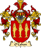Irish Family Coat of Arms (v.25a) O'Cahan or Cahane