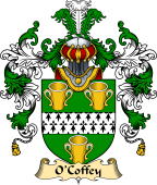 Irish Family Coat of Arms (v.25a) O'Coffey