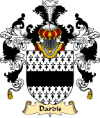 Irish Family Coat of Arms (v.25a) Dardes or Dardis