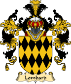 Irish Family Coat of Arms (v.25a) Lombard or Lombart