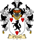 Irish Family Coat of Arms (v.25a) O'Crean