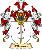 Irish Family Coat of Arms (v.25a) O'Davoren