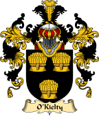 Irish Family Coat of Arms (v.25a) O'Kielty or Quilty