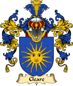 Irish Family Coat of Arms (v.25a) Cleare