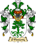 Irish Family Coat of Arms (v.25a) O'Finaghty or Finnerty