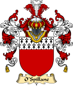 Irish Family Coat of Arms (v.25a) O'Spillane or Spelman