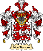 Irish Family Coat of Arms (v.25a) MacTiernan or Kiernan