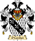Irish Family Coat of Arms (v.25a) O'Carolan