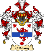 Irish Family Coat of Arms (v.25a) O'Delany